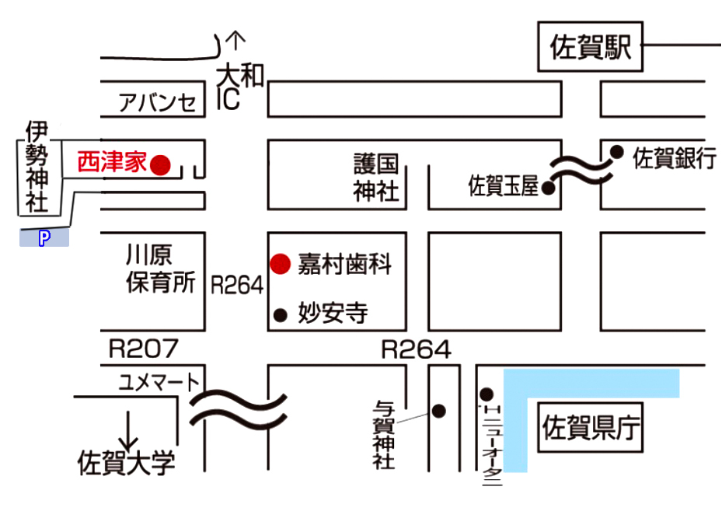 西津家の佐賀市伊勢町14-4地図