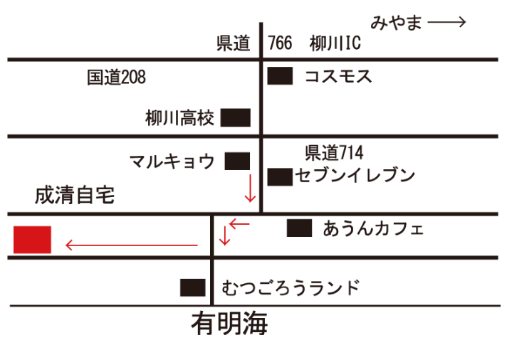柳川市大浜町1651-4地図