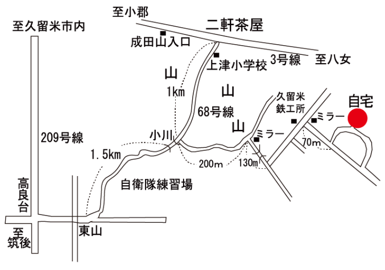 久留米市上津町2228-924地図