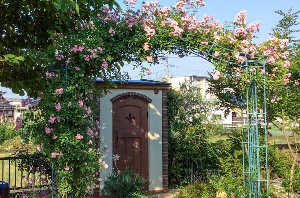 岩城家の庭とテーブル